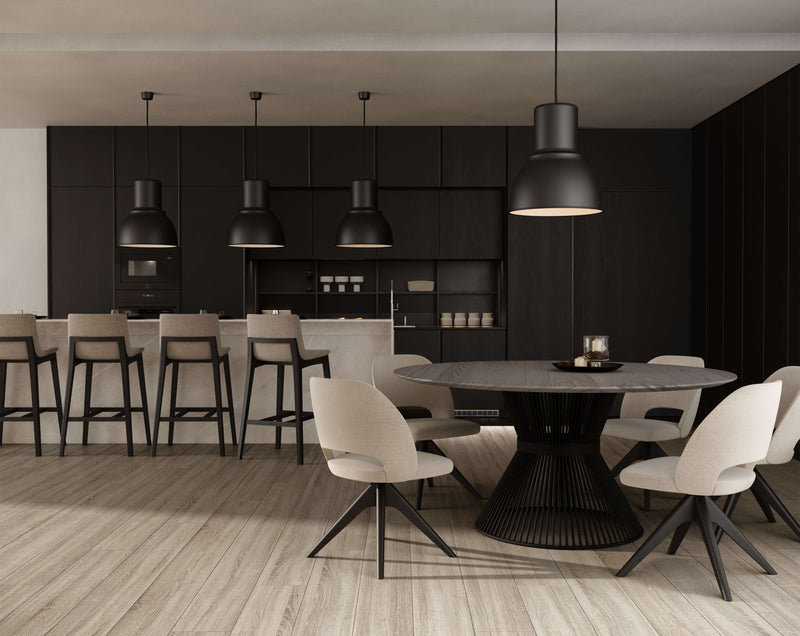 Walnut Circular Dining Table