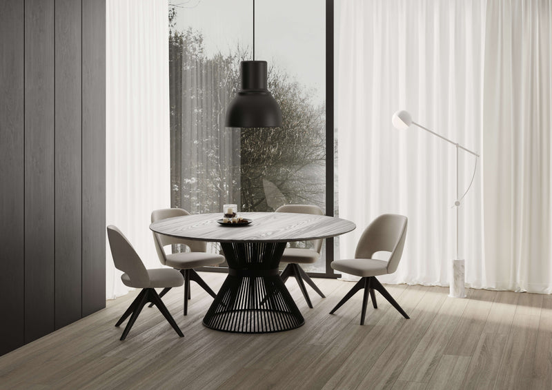 Walnut Circular Dining Table