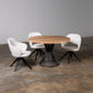 Oak Light White Circular Dining Table (Quick Ship)