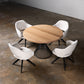 Oak Light White Circular Dining Table (Quick Ship)