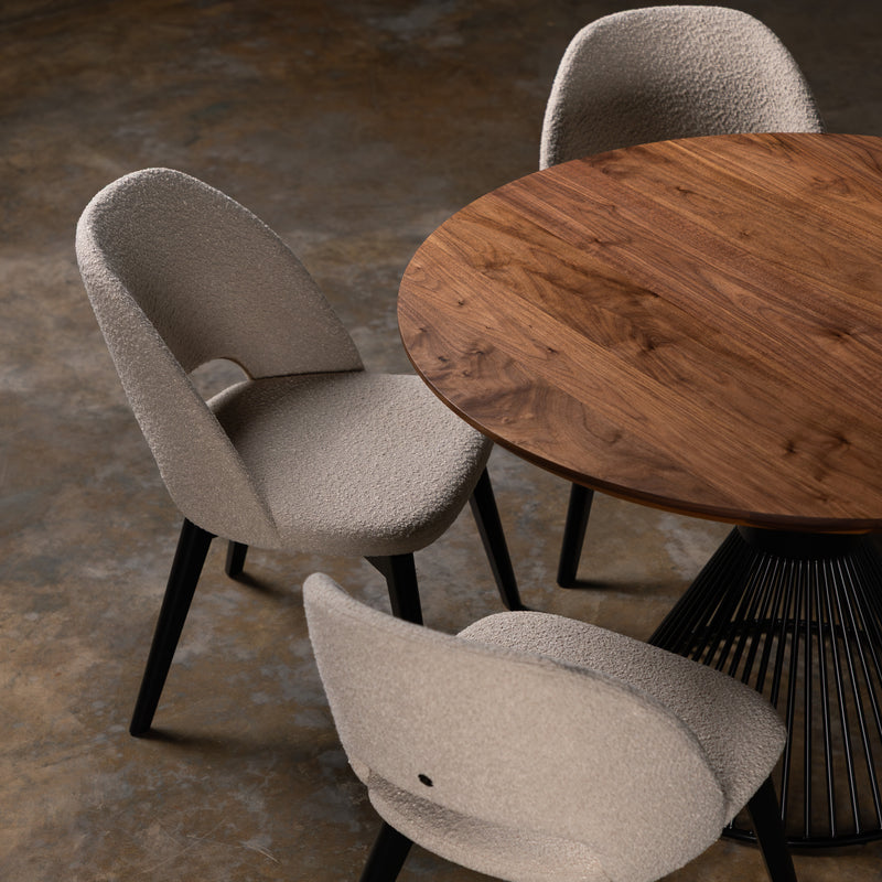 Walnut Circular Dining Table (Quick Ship)