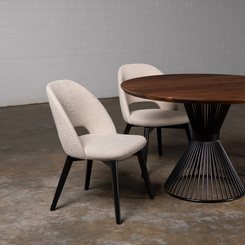 Walnut Circular Dining Table (Quick Ship)
