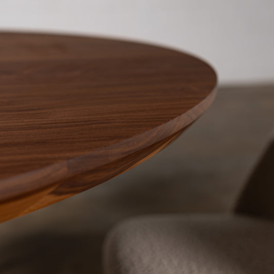 Walnut Circular Dining Table (Quick Ship)