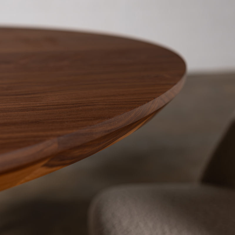 Walnut Circular Dining Table (Quick Ship)