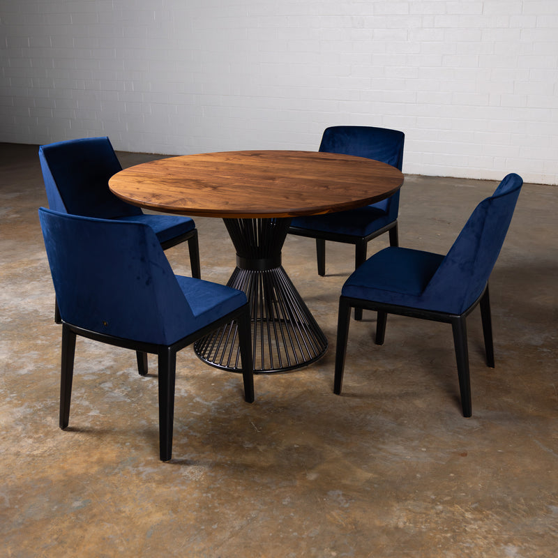 Walnut Circular Dining Table (Quick Ship)