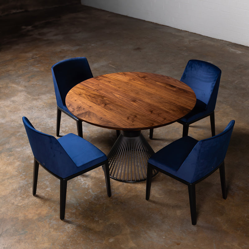 Walnut Circular Dining Table (Quick Ship)