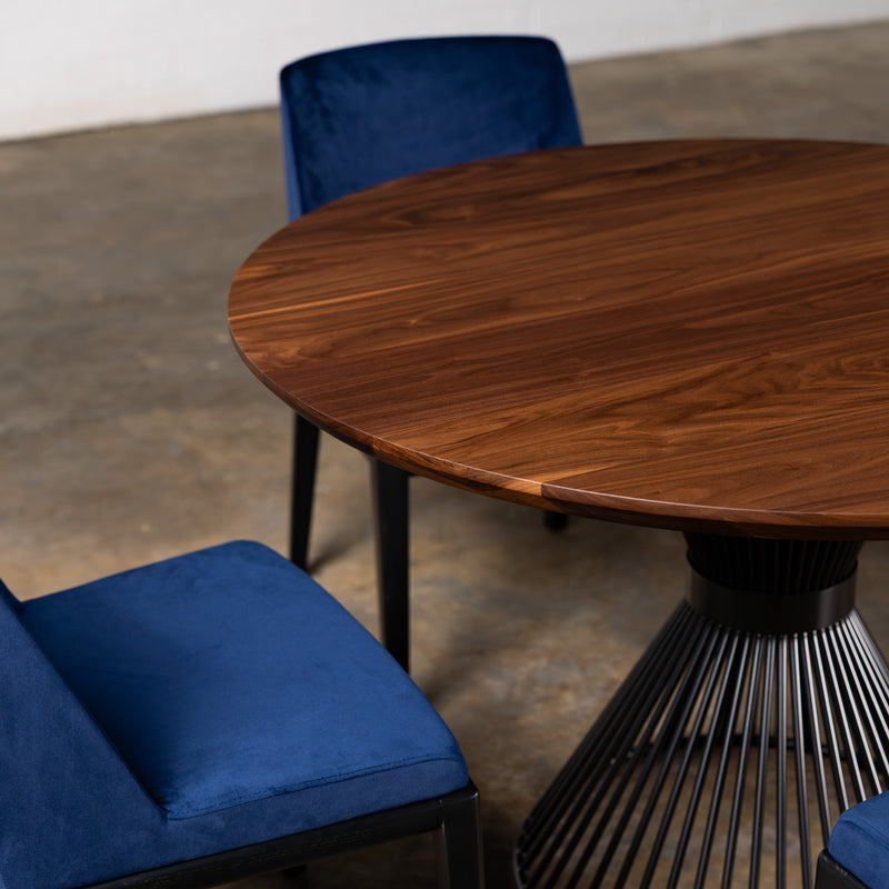 Walnut Circular Dining Table (Quick Ship)