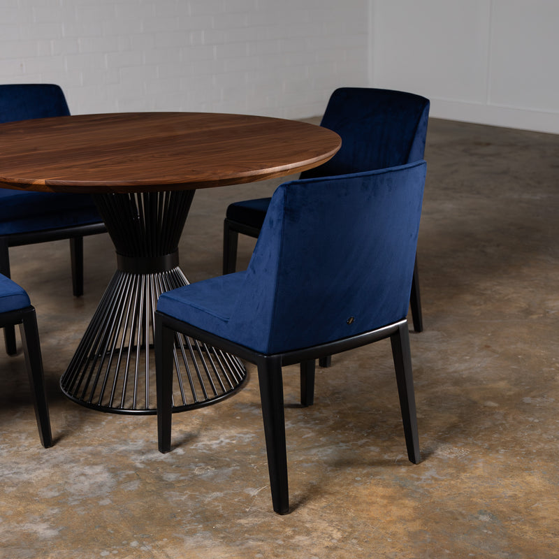Walnut Circular Dining Table (Quick Ship)