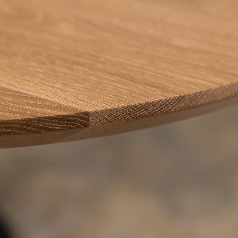 Oak Light White Racetrack Dining Table (Quick Ship)