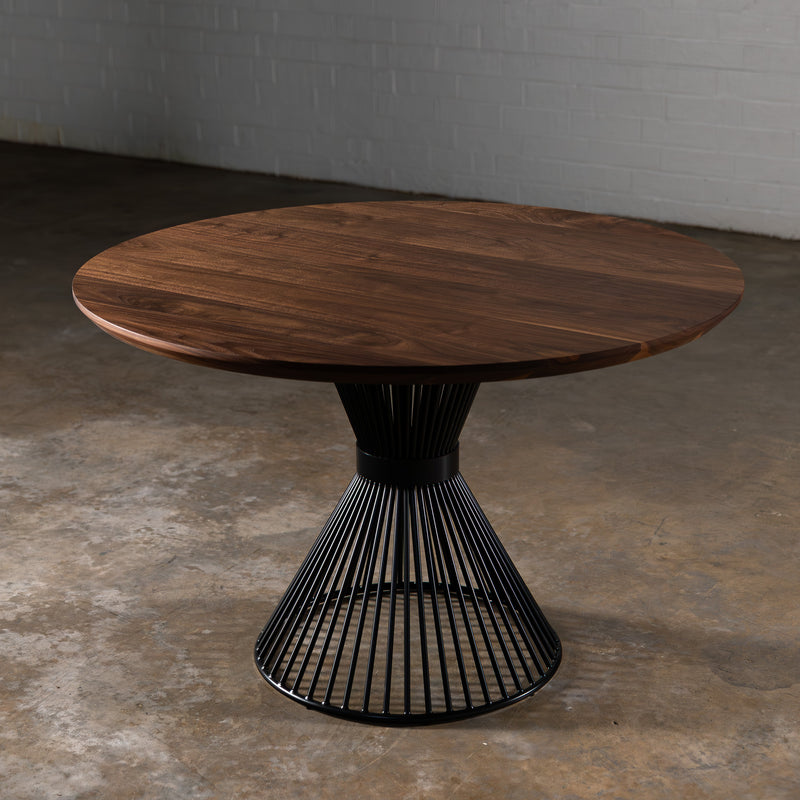 Walnut Circular Dining Table (Quick Ship)