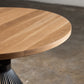 Oak Light White Circular Dining Table (Quick Ship)