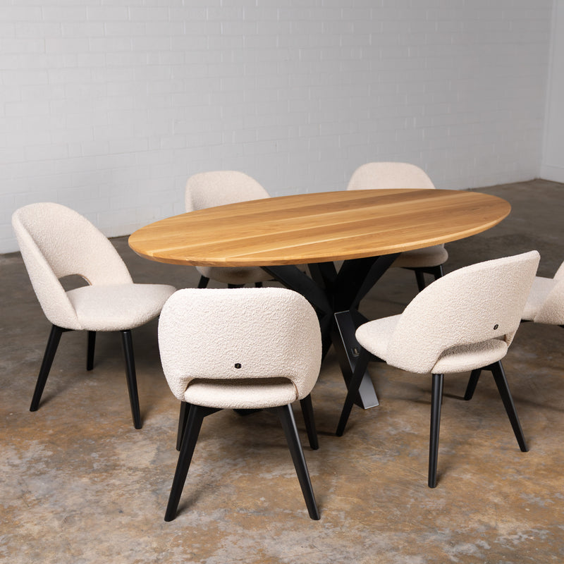 Oak Pure Ellipse Dining Table (Quick Ship)