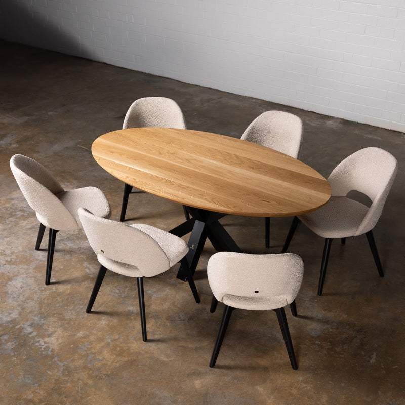 Oak Pure Ellipse Dining Table (Quick Ship)