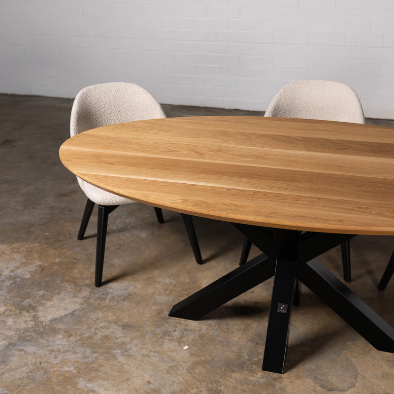 Oak Pure Ellipse Dining Table (Quick Ship)
