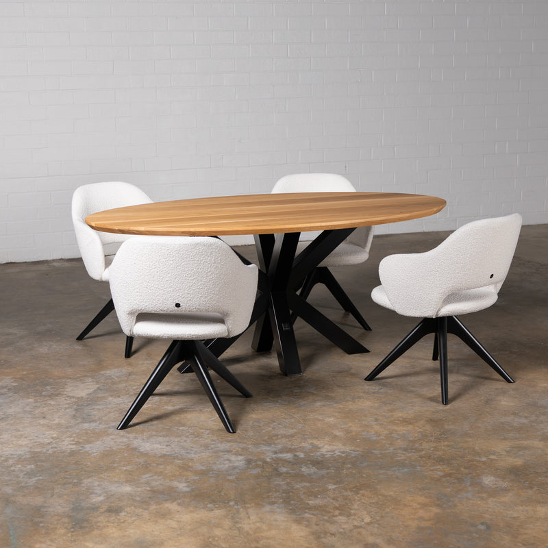 Oak Pure Ellipse Dining Table (Quick Ship)
