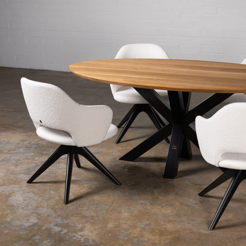 Oak Pure Ellipse Dining Table (Quick Ship)