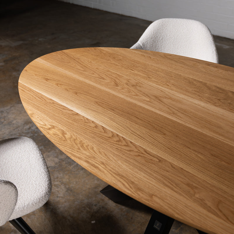 Oak Pure Ellipse Dining Table (Quick Ship)