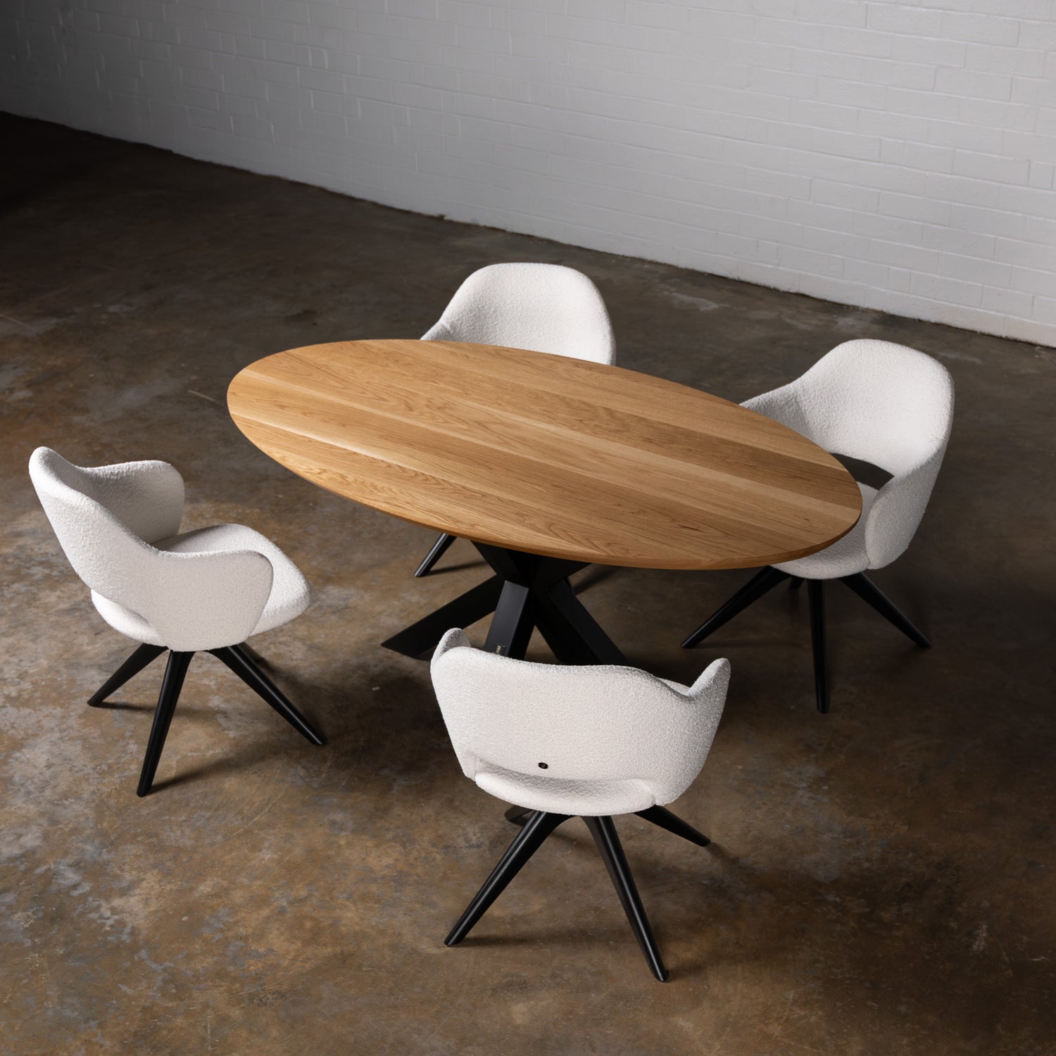 Oak Pure Ellipse Dining Table (Quick Ship)