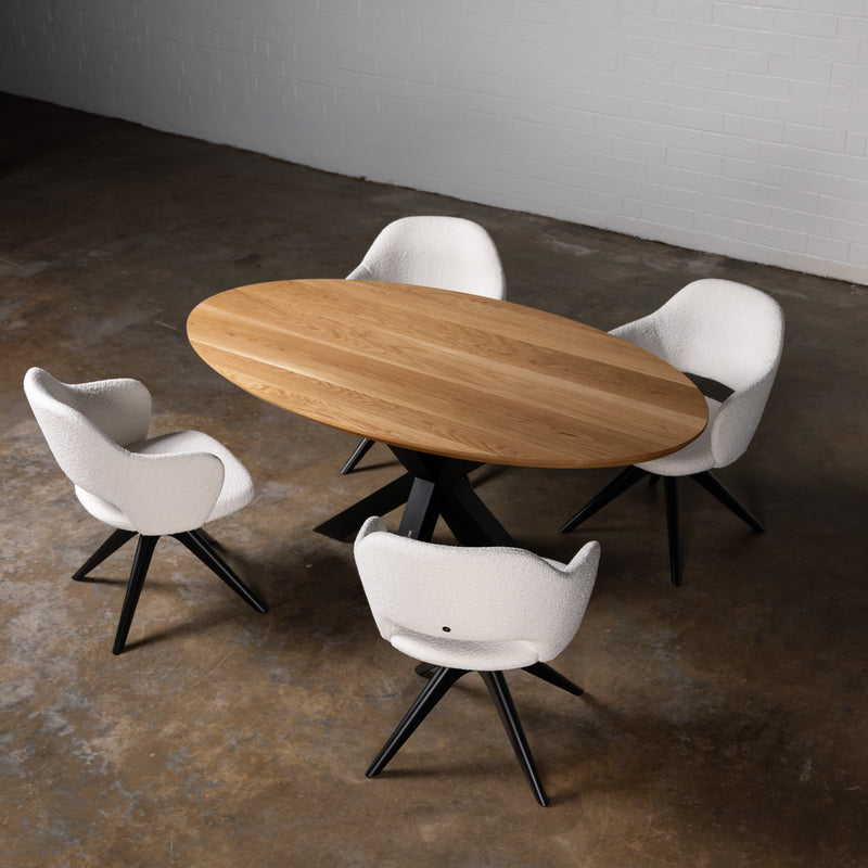 Oak Pure Ellipse Dining Table (Quick Ship)