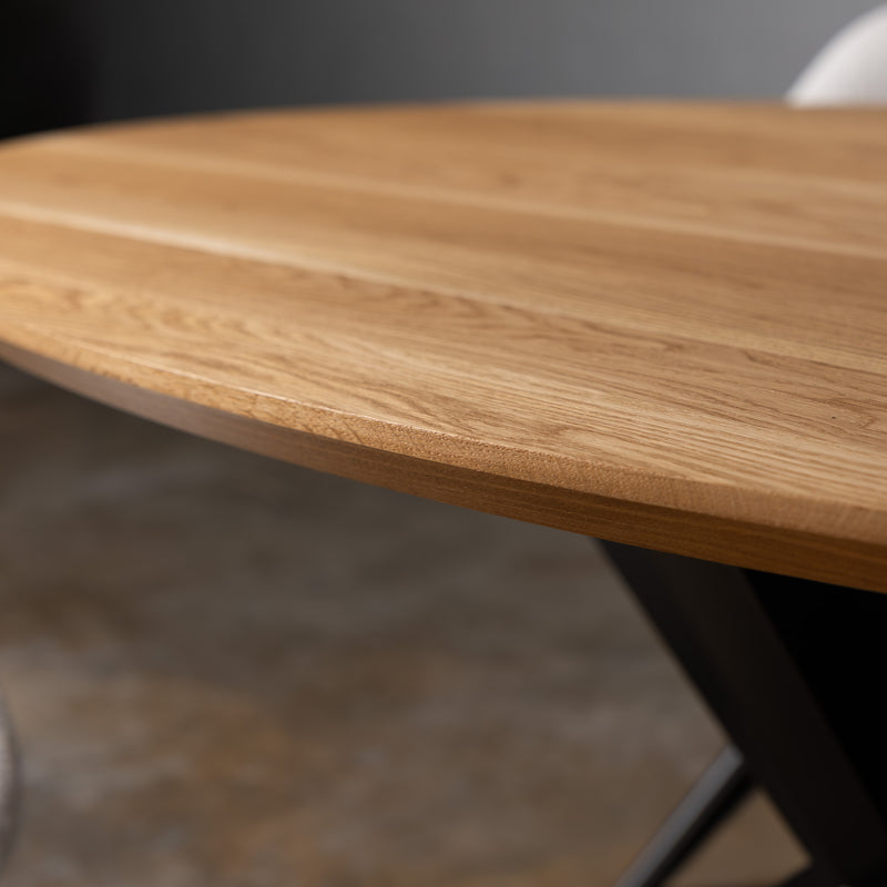 Oak Pure Ellipse Dining Table (Quick Ship)