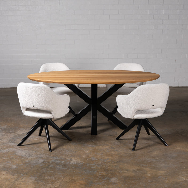 Oak Pure Ellipse Dining Table (Quick Ship)