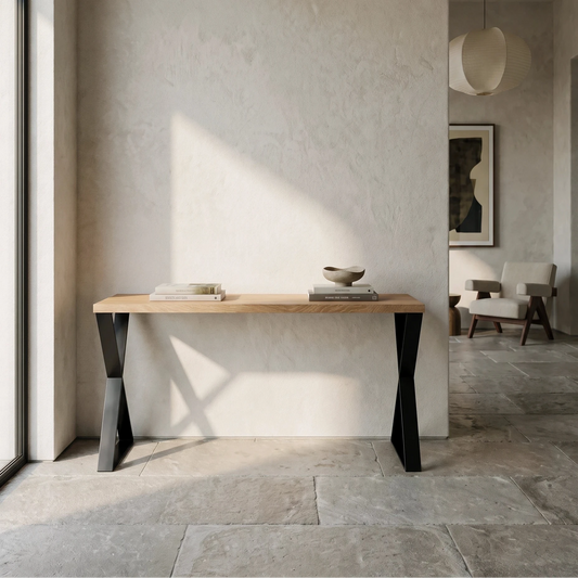Oak Iris Console Table
