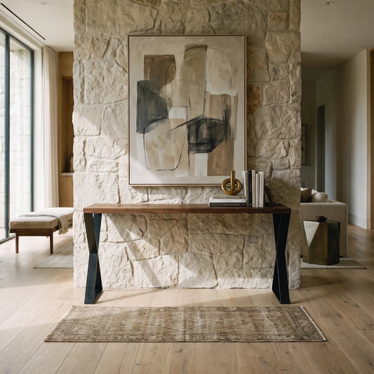 Walnut Iris Console Table