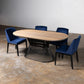 Oak Silver Grey Racetrack Dining Table (Quick Ship)