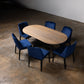 Oak Silver Grey Racetrack Dining Table (Quick Ship)