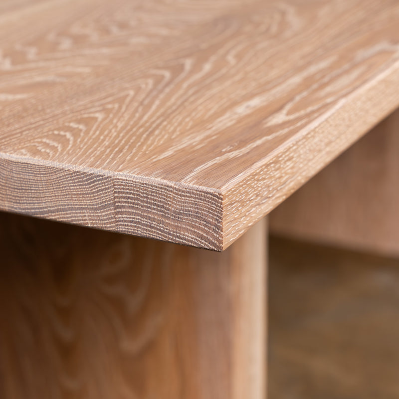 Oak Intense White Rectangular Dining Table (Quick Ship)