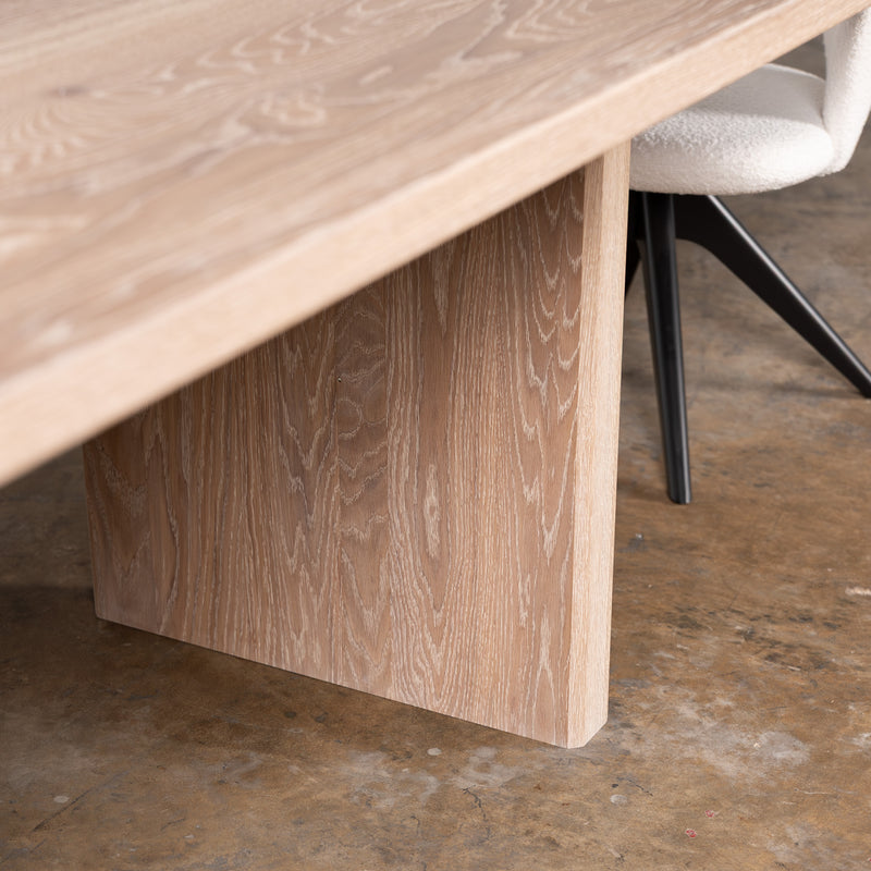 Oak Intense White Rectangular Dining Table (Quick Ship)