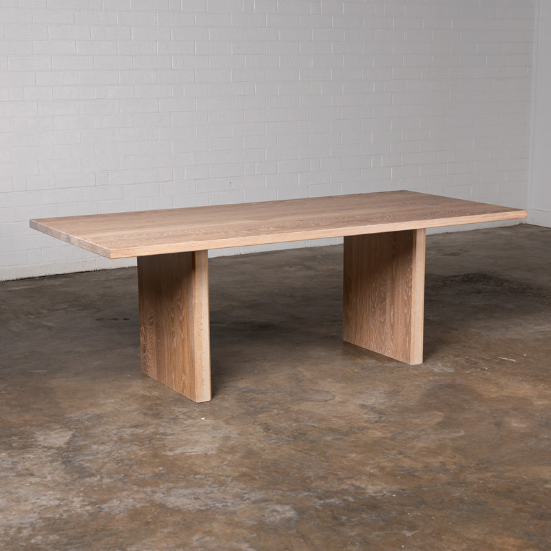 Oak Intense White Rectangular Dining Table (Quick Ship)