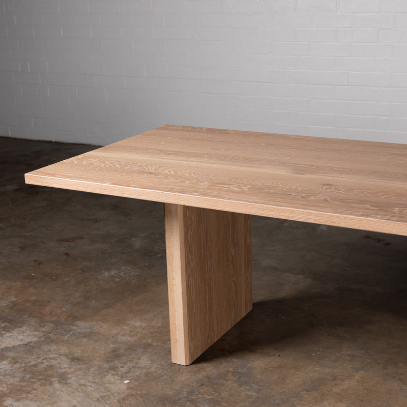 Oak Intense White Rectangular Dining Table (Quick Ship)