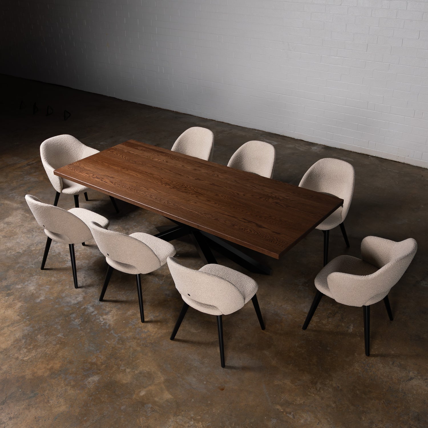 Oak Chocolate Rectangular Dining Table (Quick Ship)
