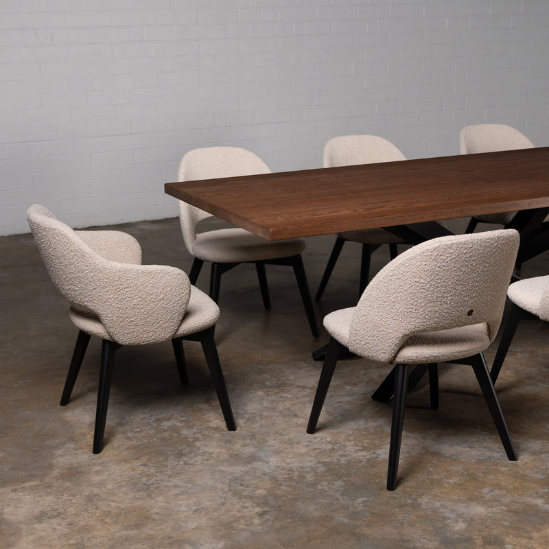 Oak Chocolate Rectangular Dining Table (Quick Ship)