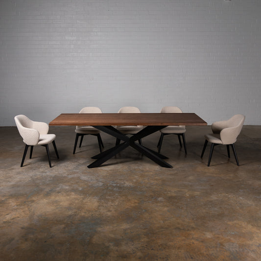 Oak Chocolate Rectangular Dining Table (Quick Ship)