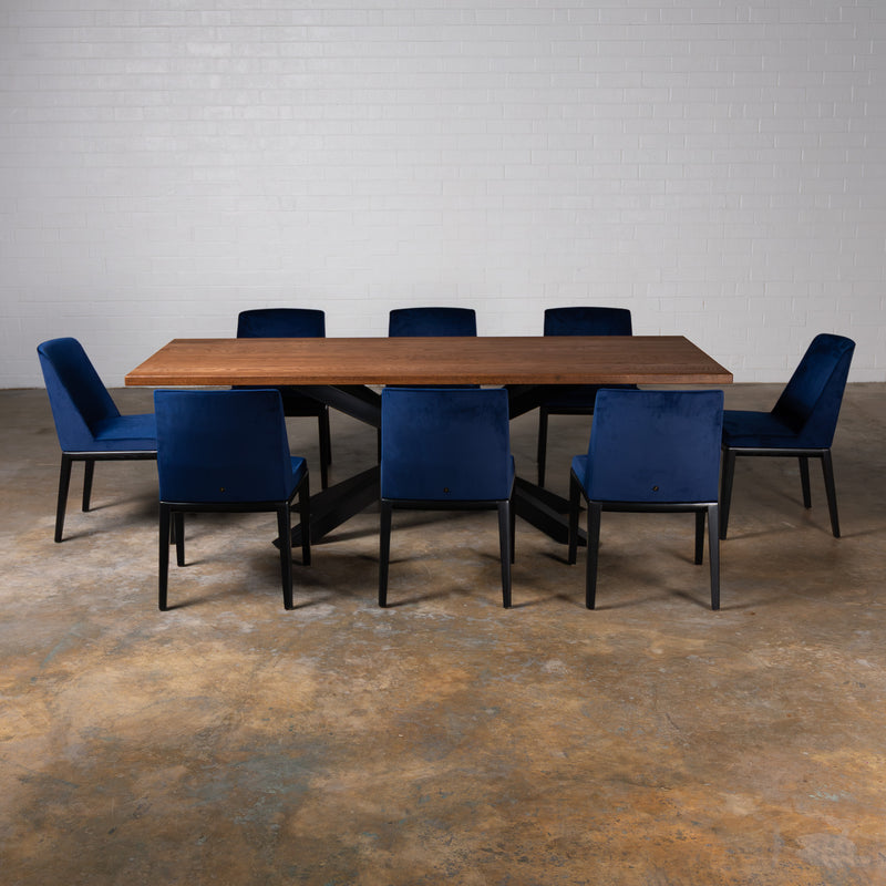 Oak Chocolate Rectangular Dining Table (Quick Ship)