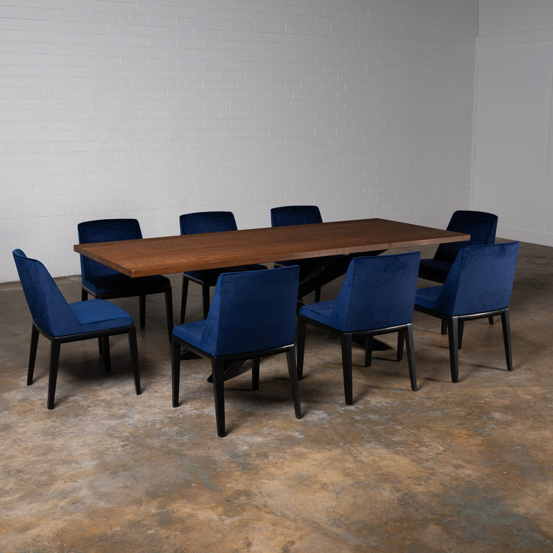 Oak Chocolate Rectangular Dining Table (Quick Ship)