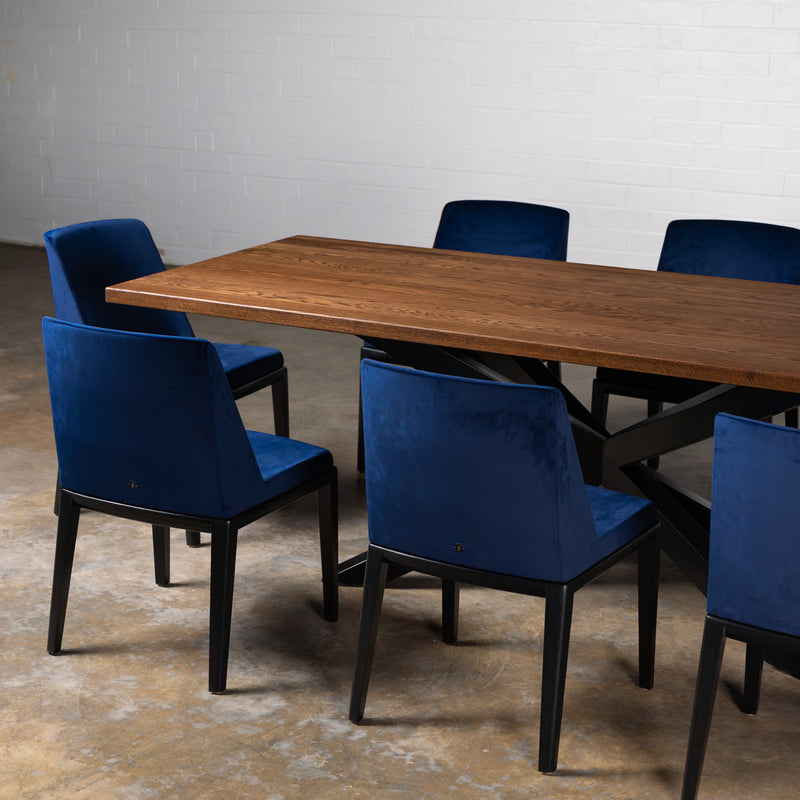 Oak Chocolate Rectangular Dining Table (Quick Ship)
