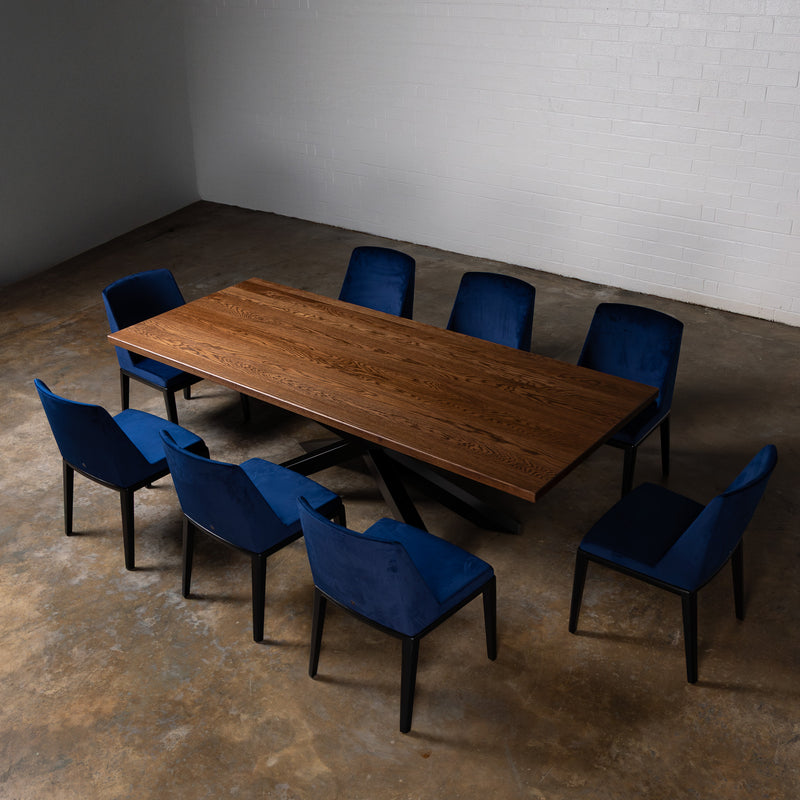Oak Chocolate Rectangular Dining Table (Quick Ship)