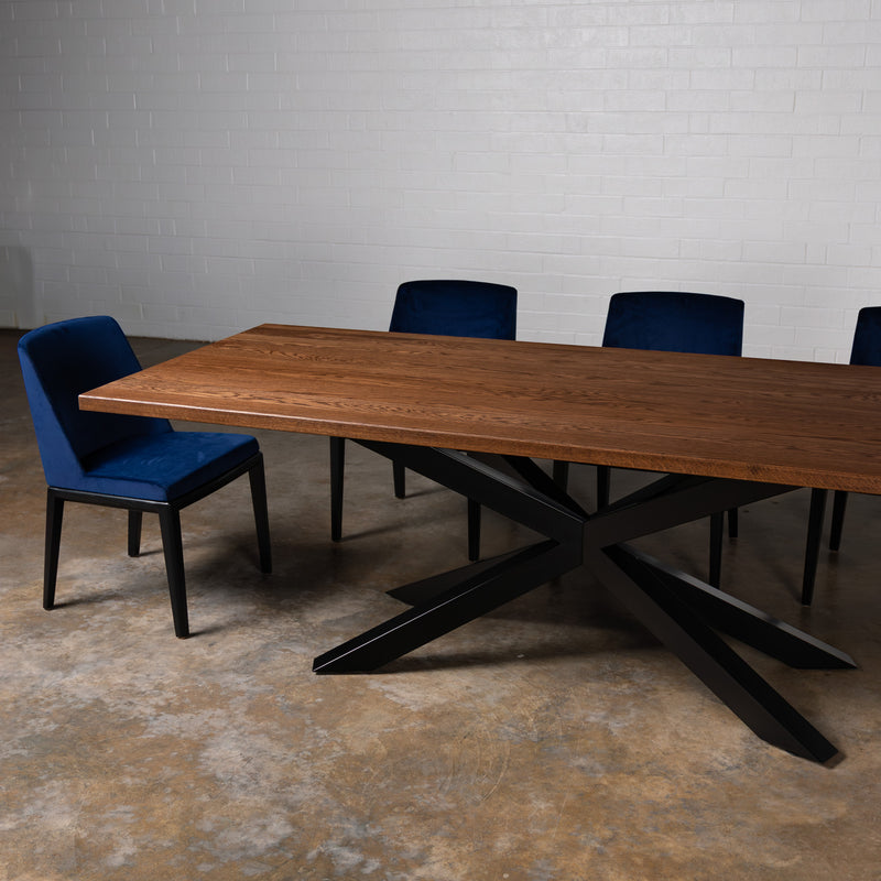 Oak Chocolate Rectangular Dining Table (Quick Ship)