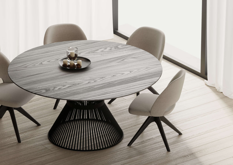 Grey Ash Circular Dining Table