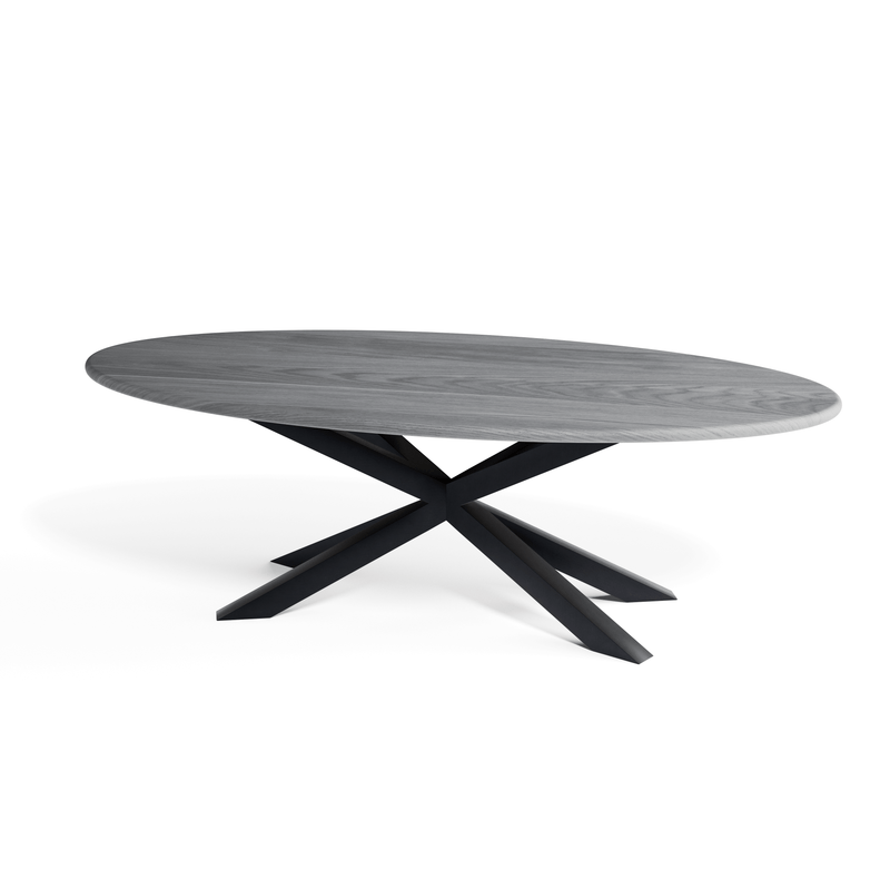 Grey Ash Ellipse Dining Table