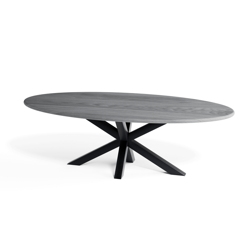 Grey Ash Ellipse Dining Table