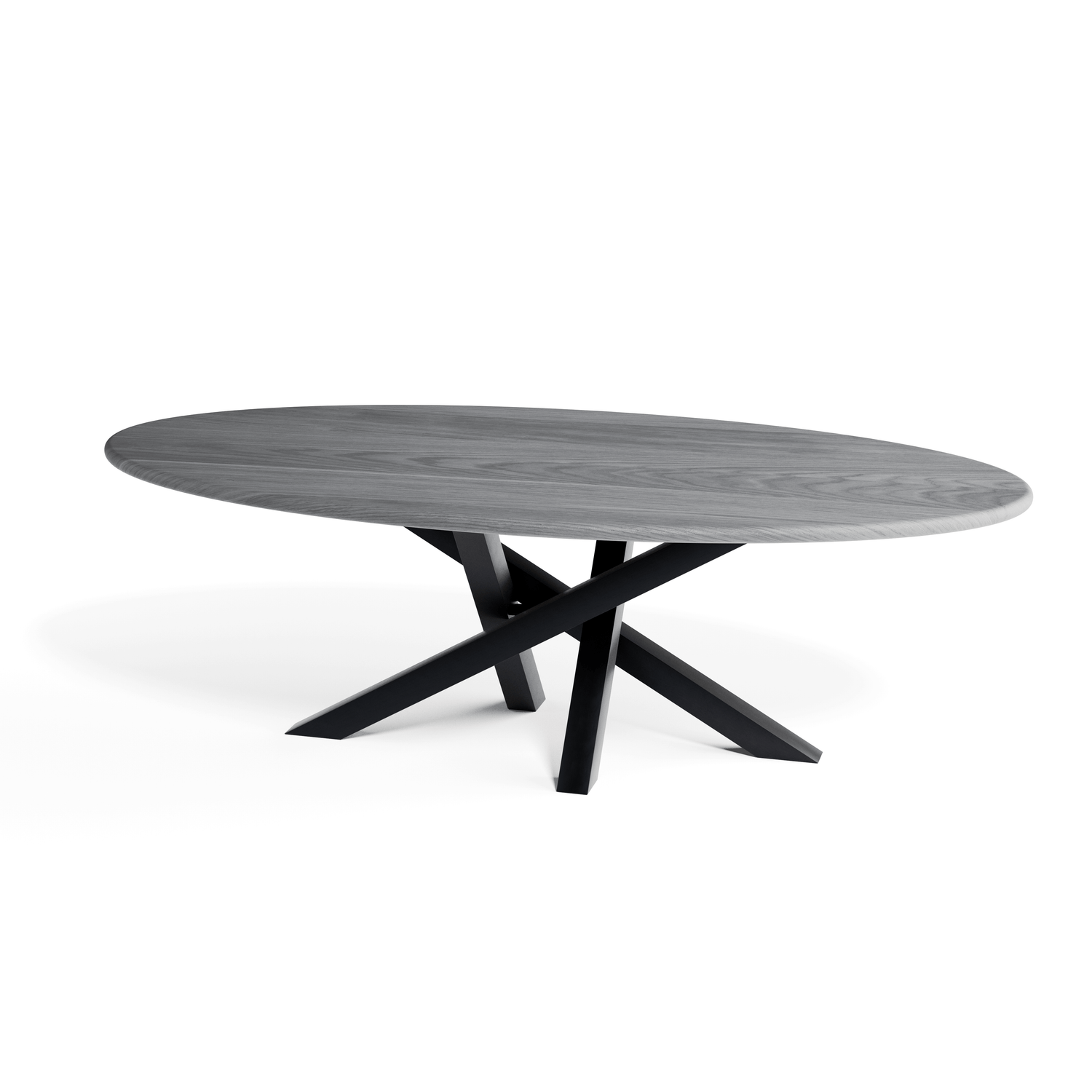 Grey Ash Ellipse Dining Table