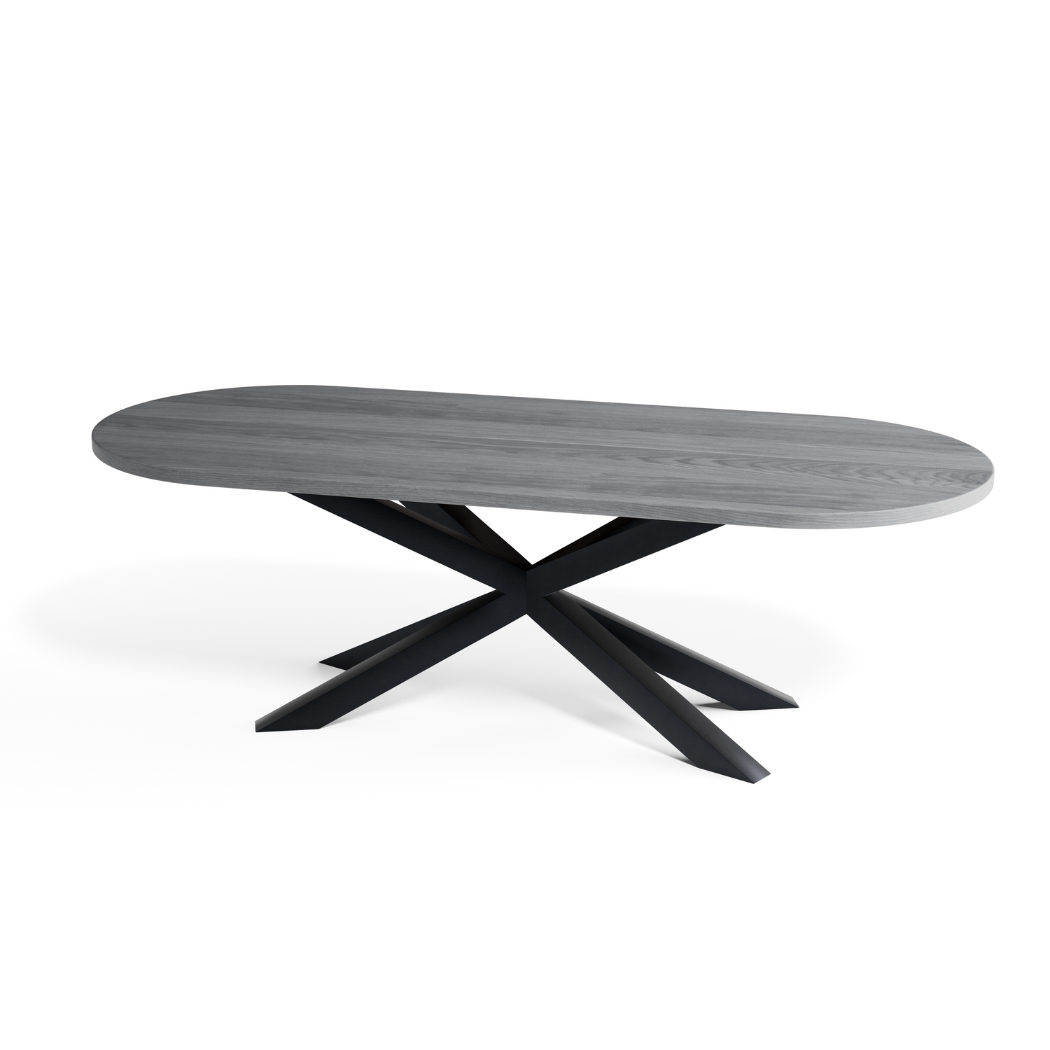 Grey Ash Racetrack Dining Table