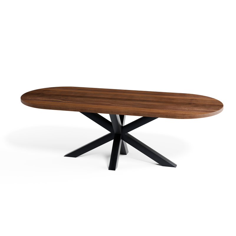 Walnut Racetrack Dining Table