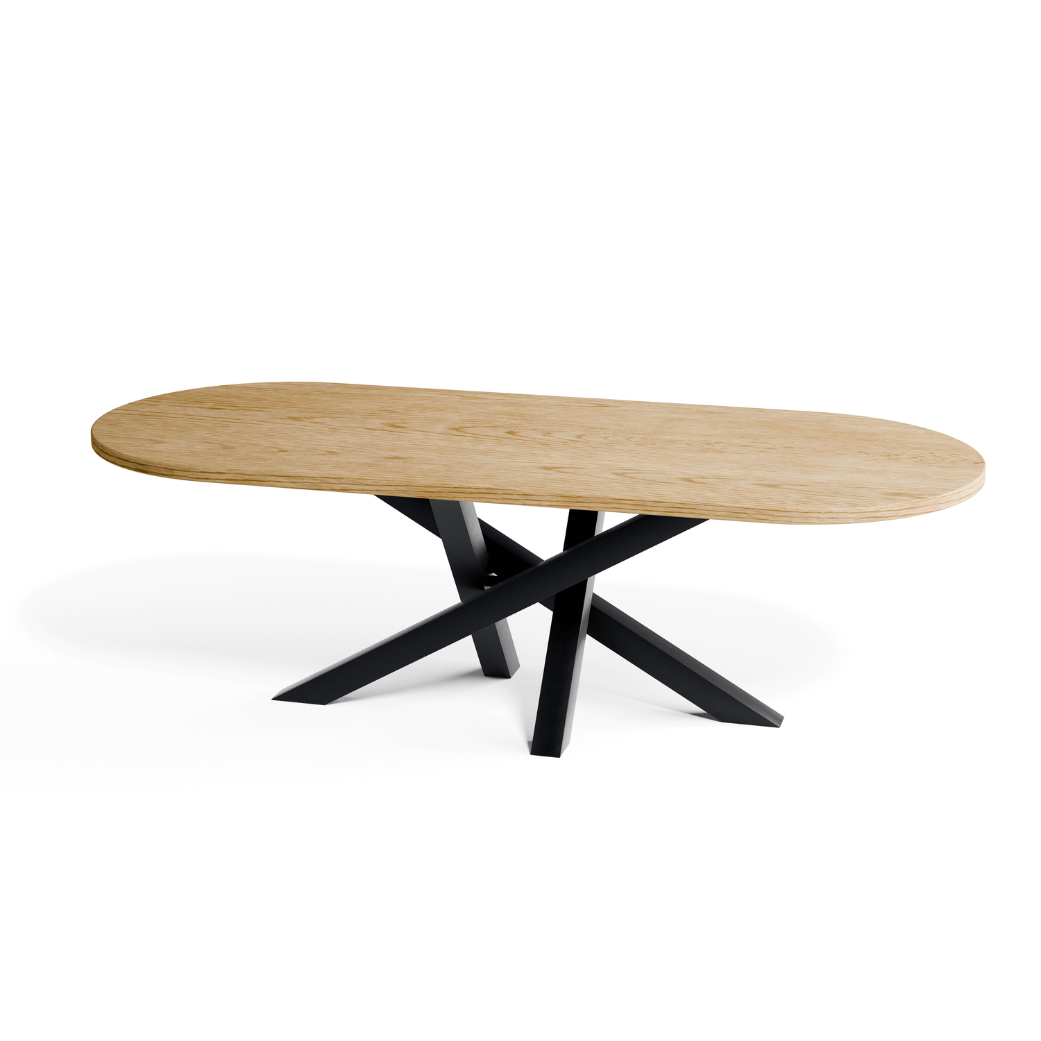 Oak Racetrack Dining Table