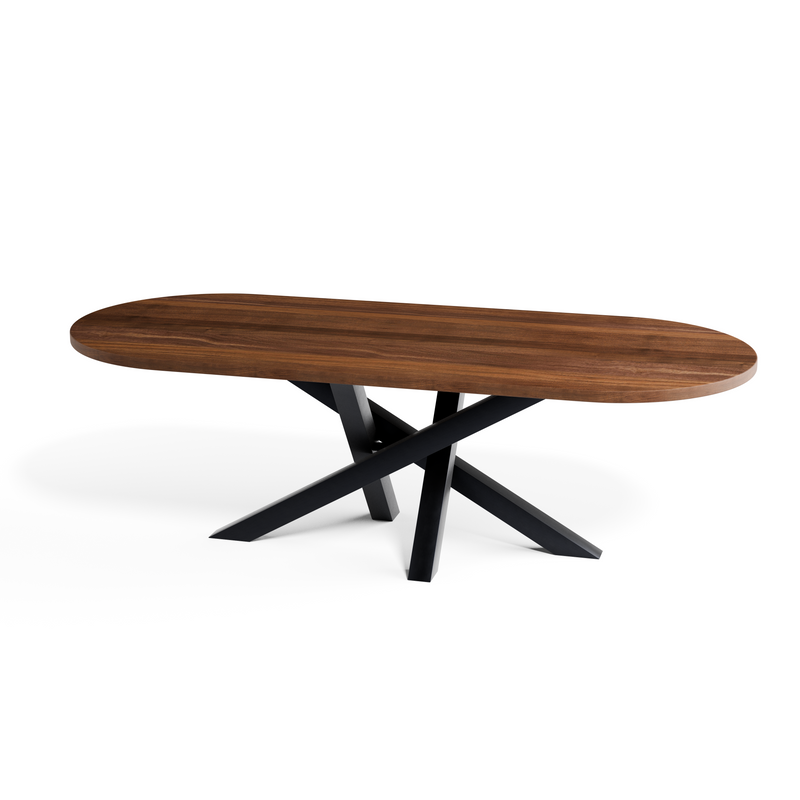 Walnut Racetrack Dining Table